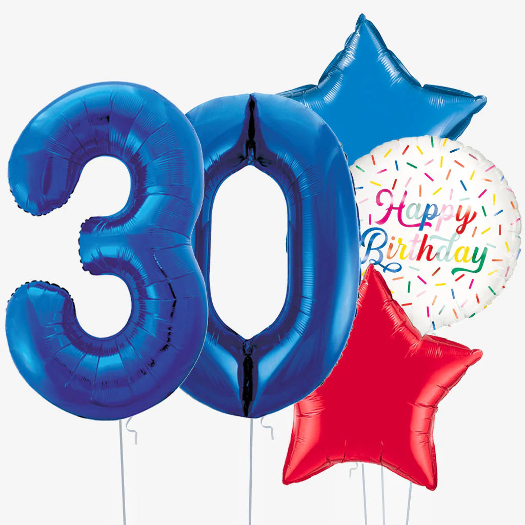 Birthday Cake & Number Balloons - Image 3