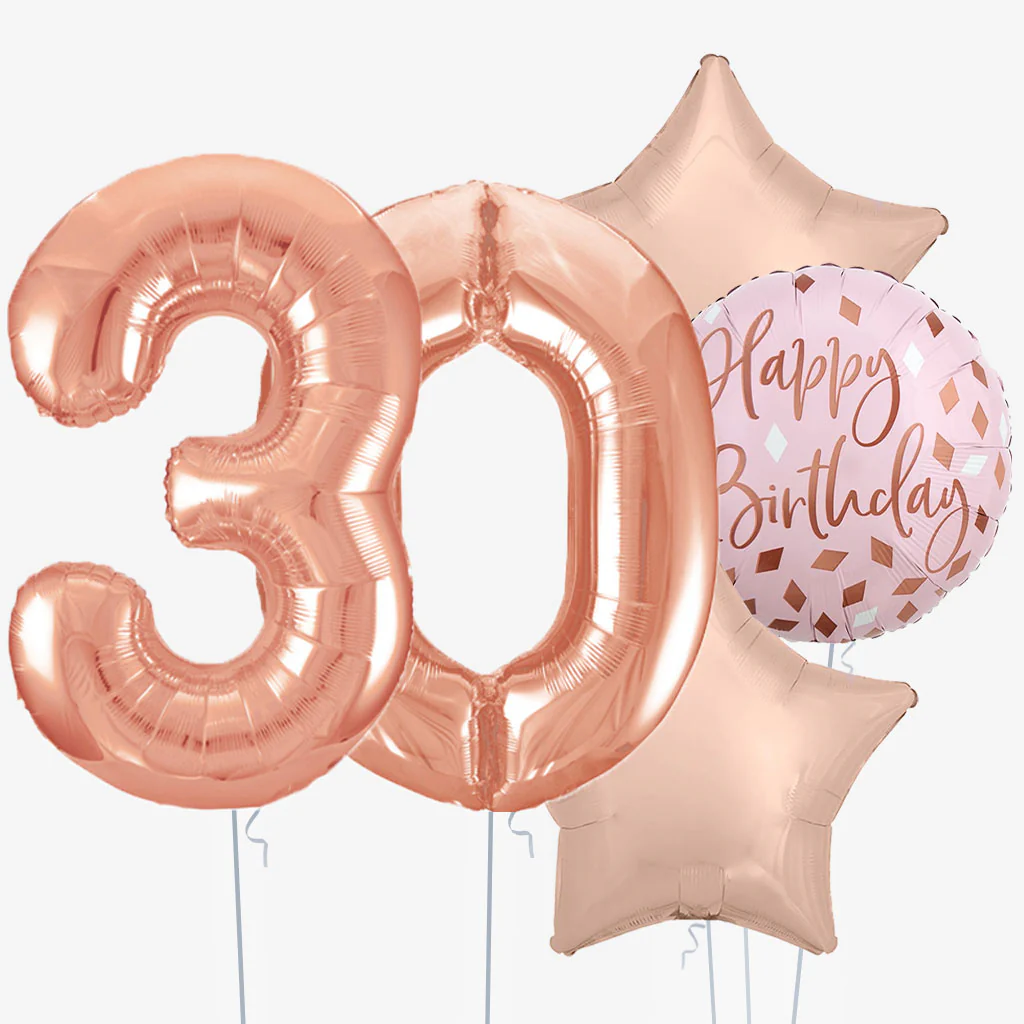 Birthday Blush & Number Balloons - Image 4