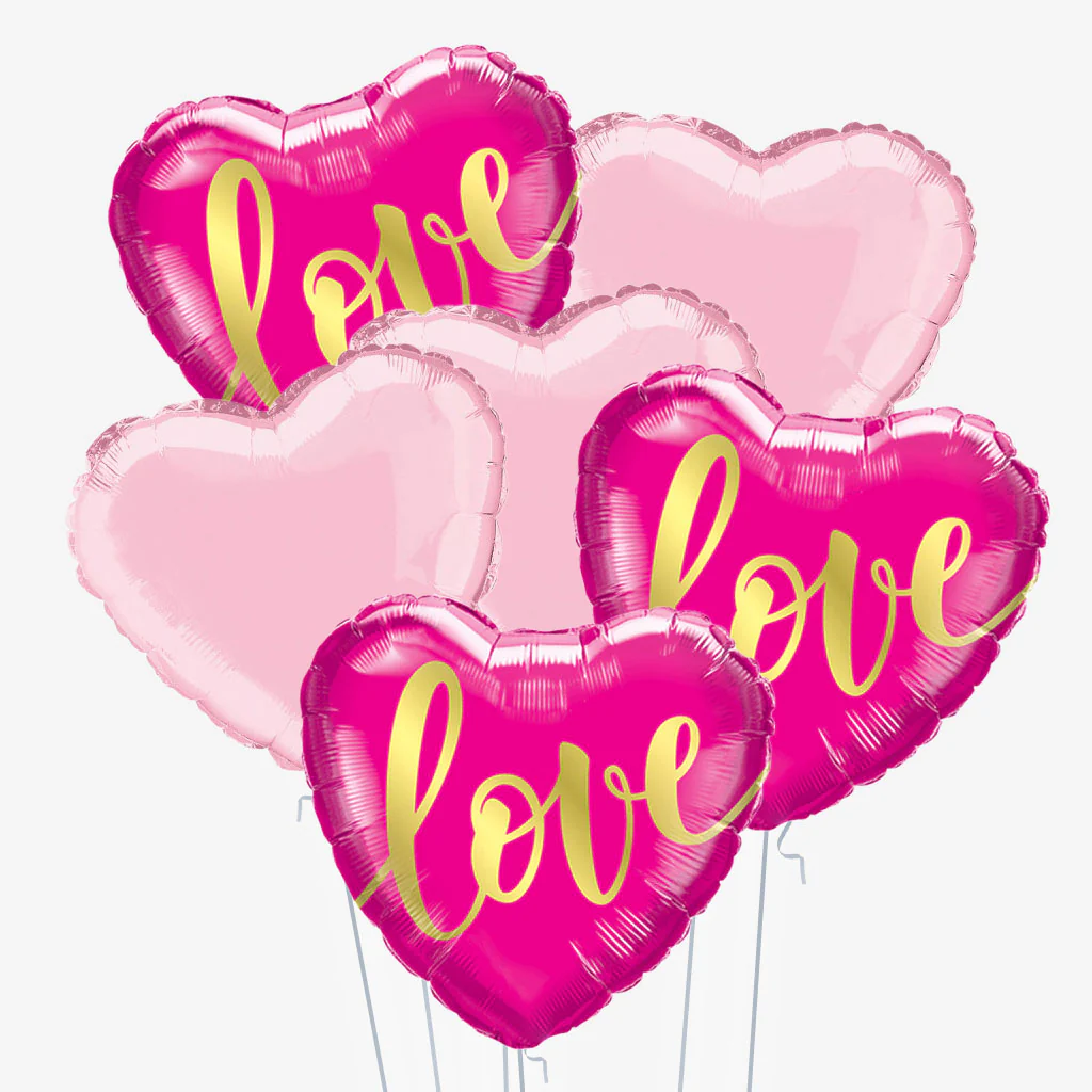 Love You Hearts Balloons - Image 3