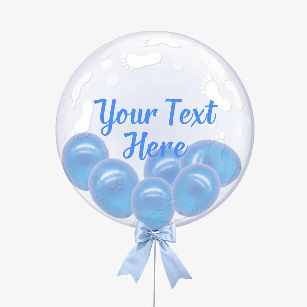 Personalised Baby Feet Bubble Balloon - Image 3
