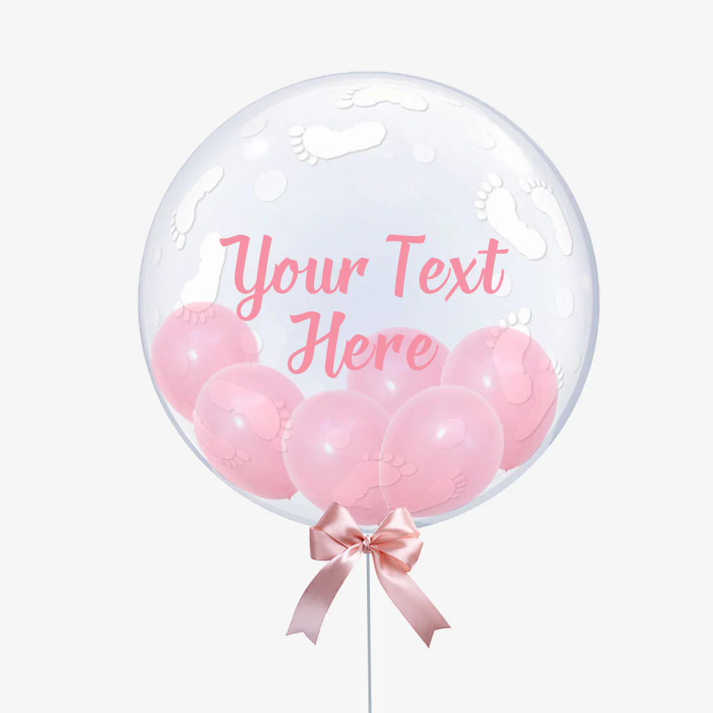Personalised Baby Feet Bubble Balloon - Image 4
