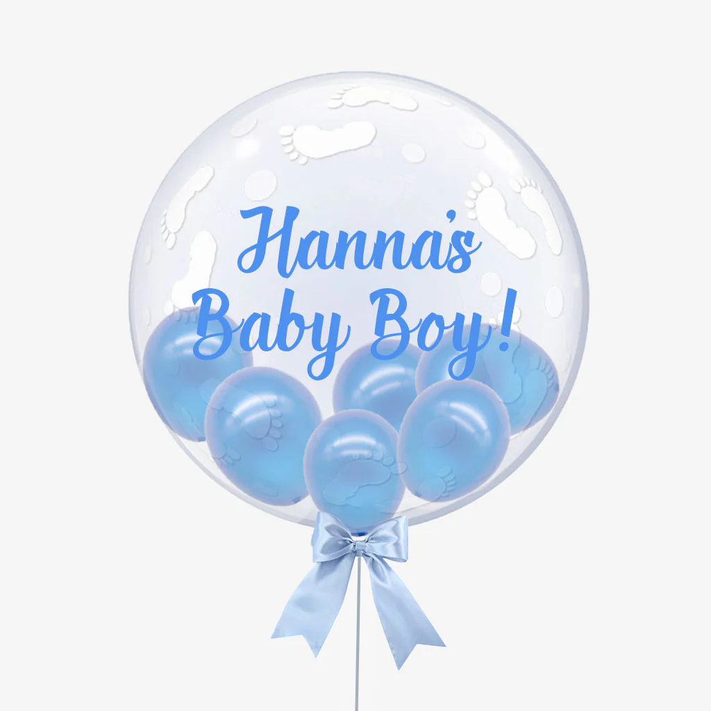 Personalised Baby Feet Bubble Balloon - Image 5