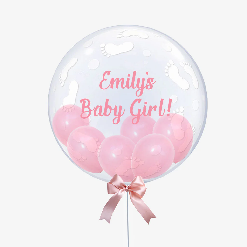Personalised Baby Feet Bubble Balloon - Image 6